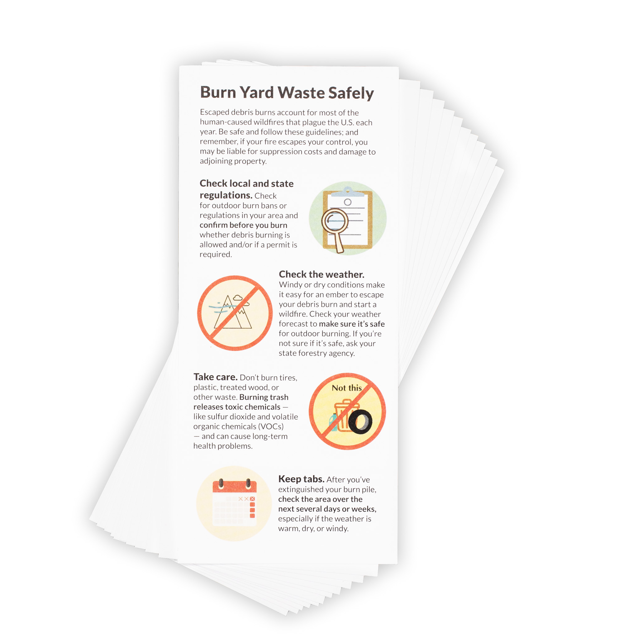 Safe Debris Burning Flyer (pack of 200)