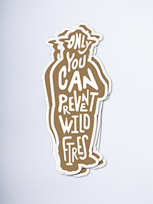 Stand Up for Smokey Window Clings (pack of 25) tan
