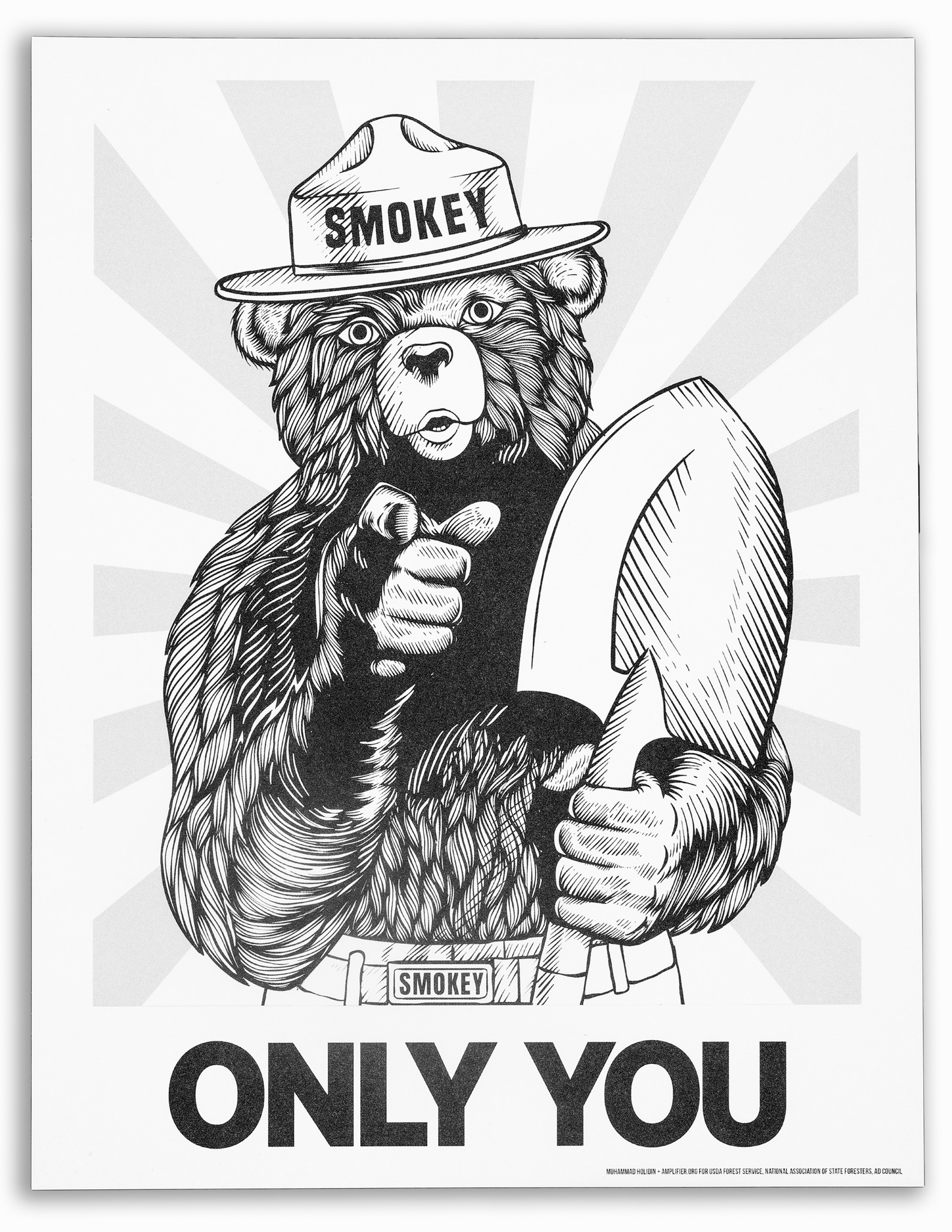 Americana Smokey Coloring Sheet (pack of 50)