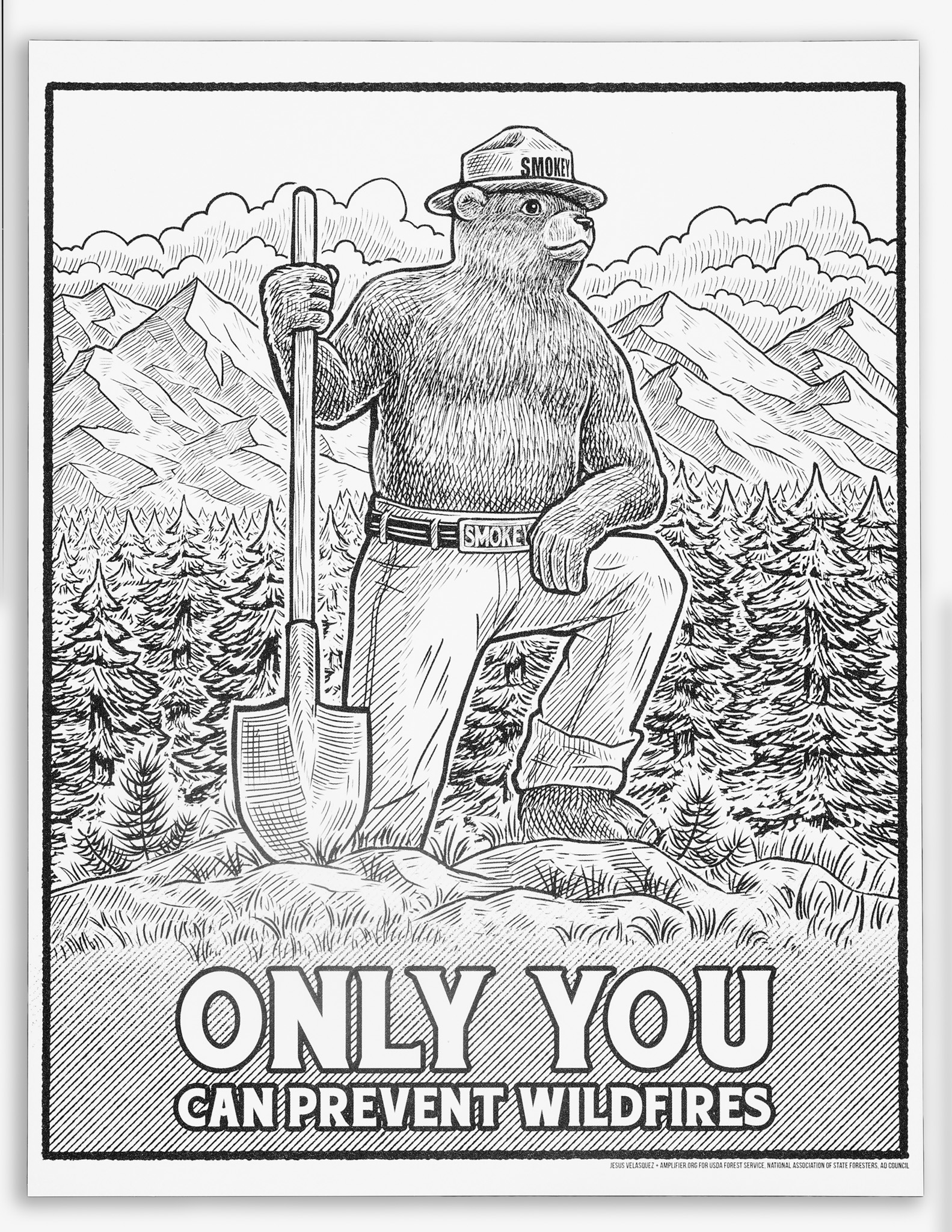 CCC Smokey Coloring Sheet (pack of 50)