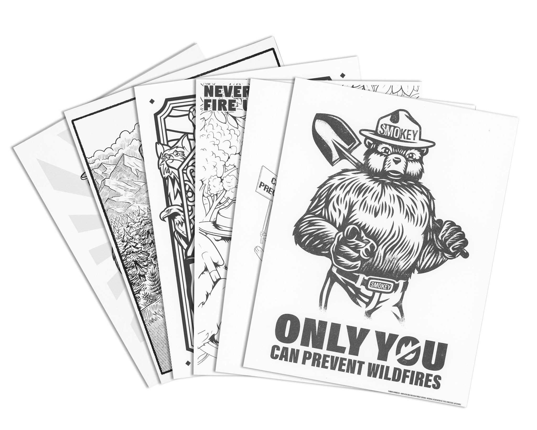 Smokey Bear Coloring Sheet Multi-Pack (pack of 60)