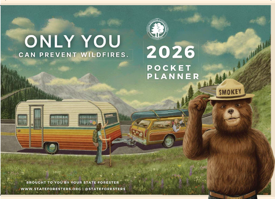 2026 Smokey Bear Pocket Planners - Option B (pack of 50) Evening with Camper